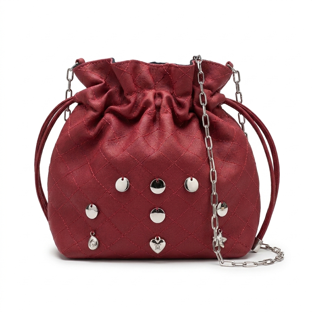 bolsa boho bucket bag bolsa saco vermelha